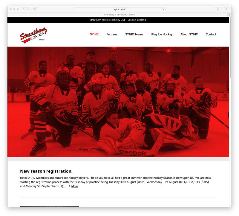 Streatham Youth Ice Hockey Club – London, England.